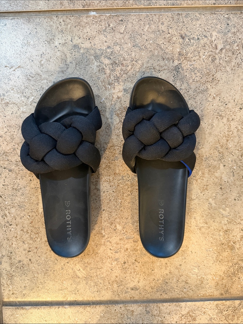 Rothy's Black Braided Slide Sandals - Women's